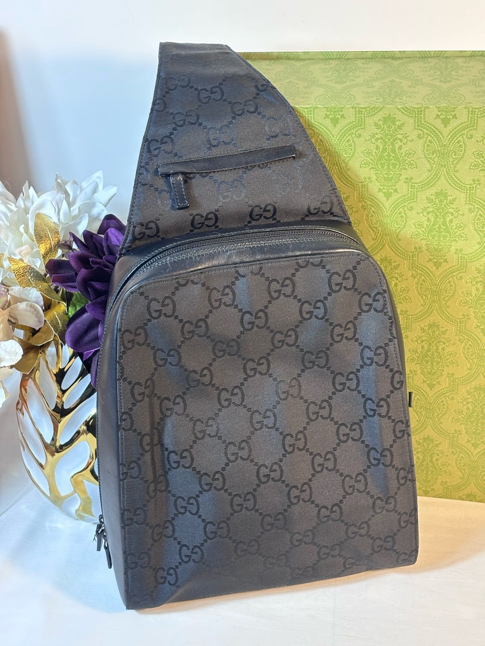 Gucci Logo Black Sling